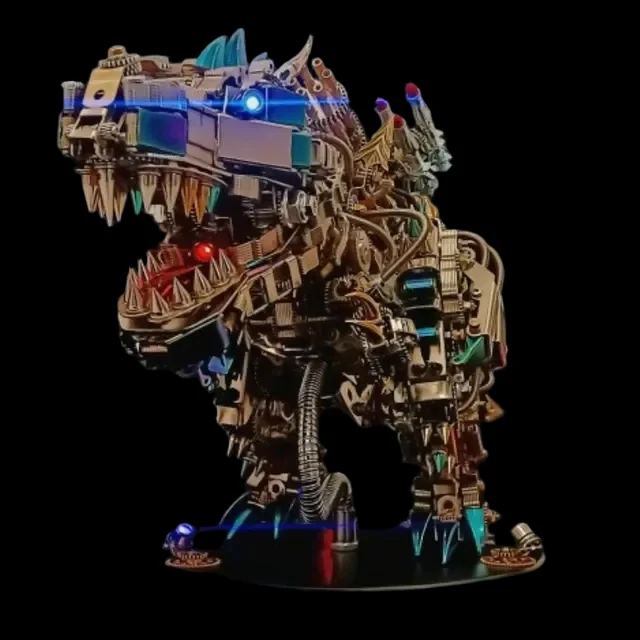 DIY Metal 3D Puzzle Assembly Model Kit of Dragon and Dinosaur - Gift for Adults and Teens_5