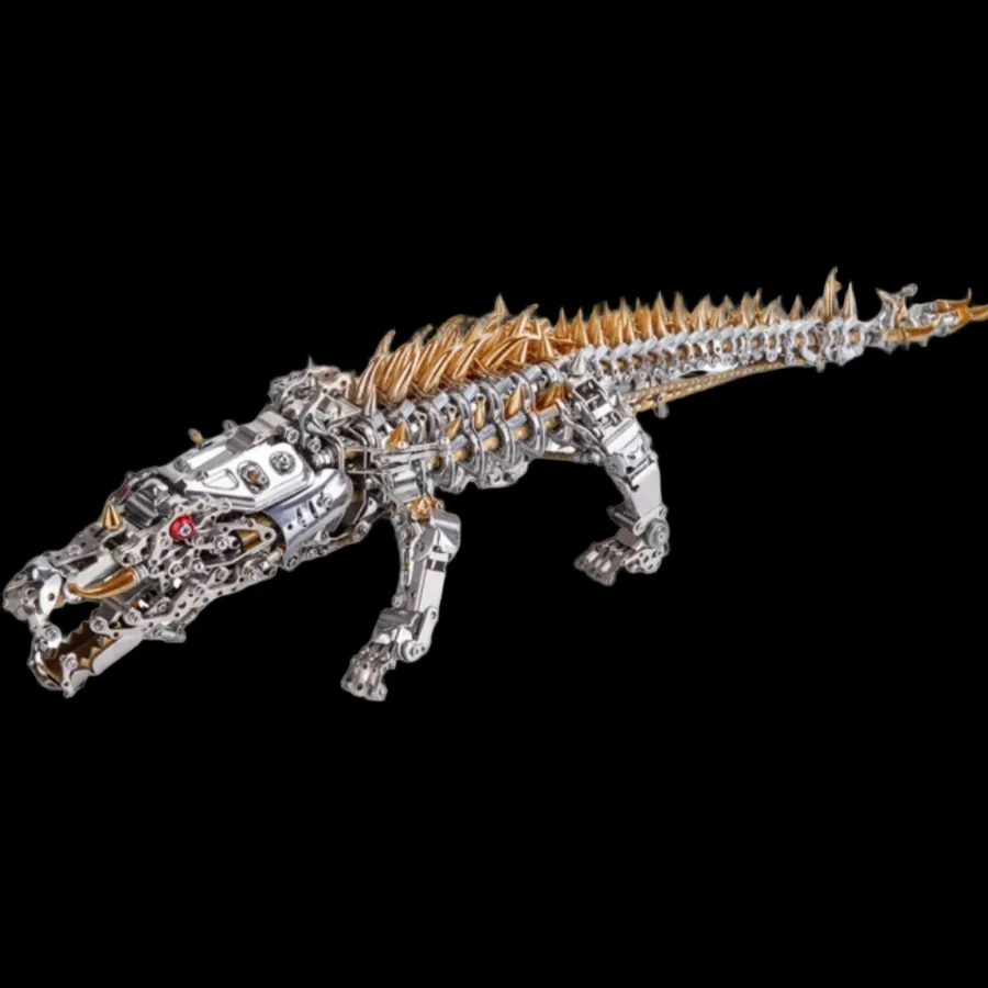 DIY Mechanical Crocodile Metal Assembly Model Kit - Steampunk Toy for All Ages_6