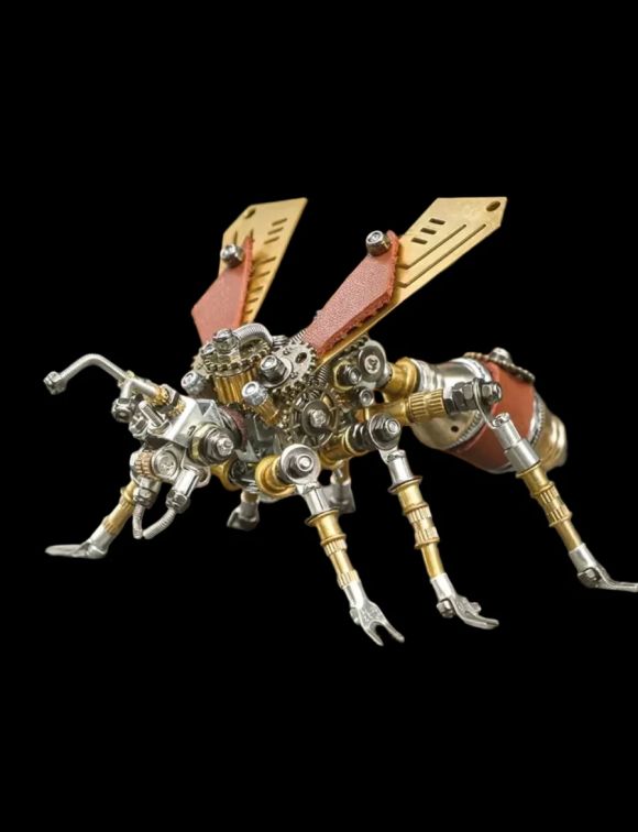 Exquisite 3D Metal Steampunk Insect Puzzle Kit - DIY Ornament Gift