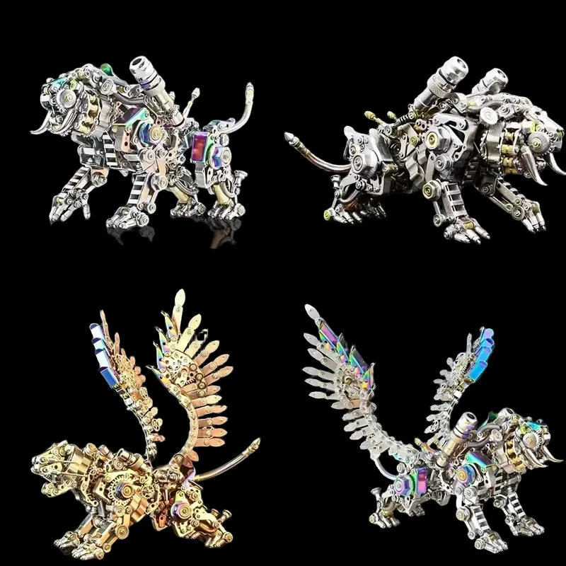 Stunning 3D Puzzle DIY Metal Mechanical Gift Kit with Animals Theme_6