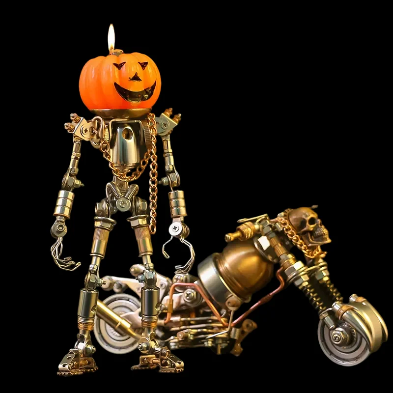 3D Metal Pumpkin Knight Motorcycle Model Kit - Ideal Halloween Gift for Boys & Adults_2