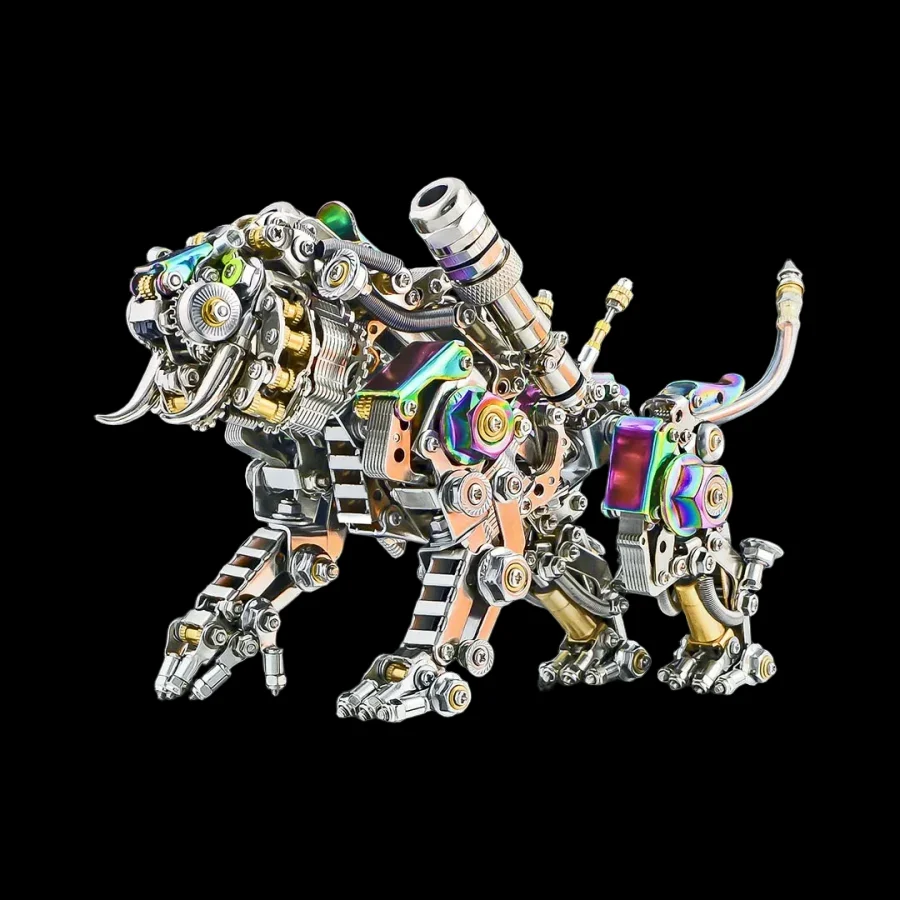 Cool 3D Metal Tiger / Smilodon Mechanical Puzzle Toys For Adults & Kids Assembly_4