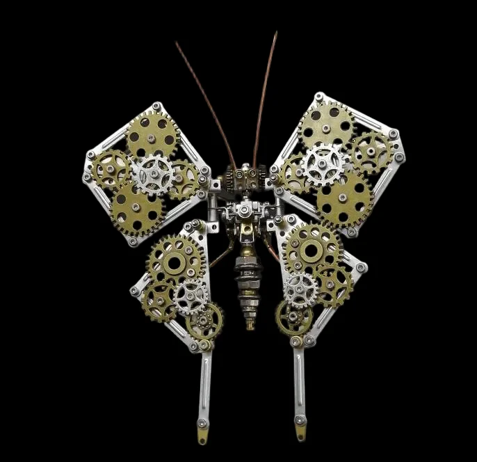 DIY Phoenix Butterfly Model Kit - Steampunk Metal Assembly for All_3