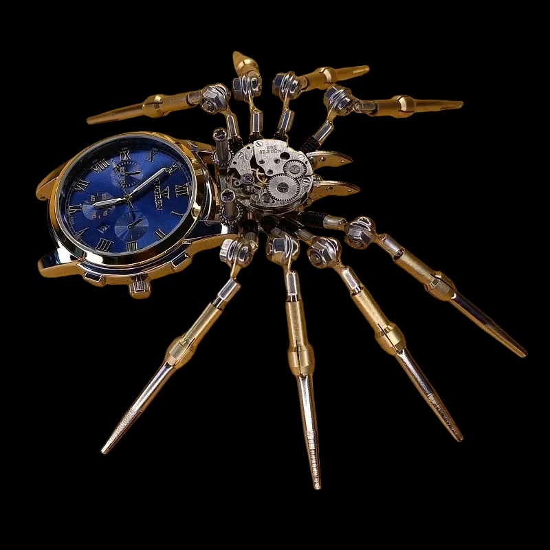 High-End Mechanical Spider Static Model Clock for Home Decoration_8