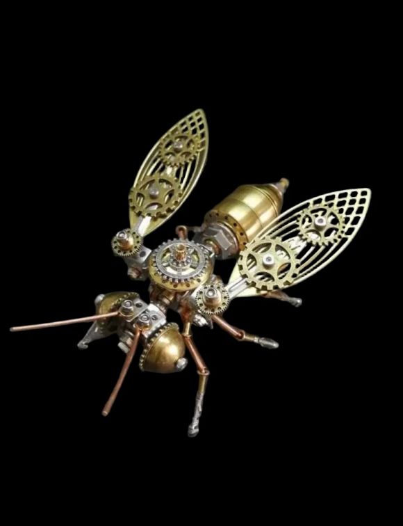 DIY Metal 3D Puzzles Bee Steampunk Assembly Model Kits for Toys and Ornaments