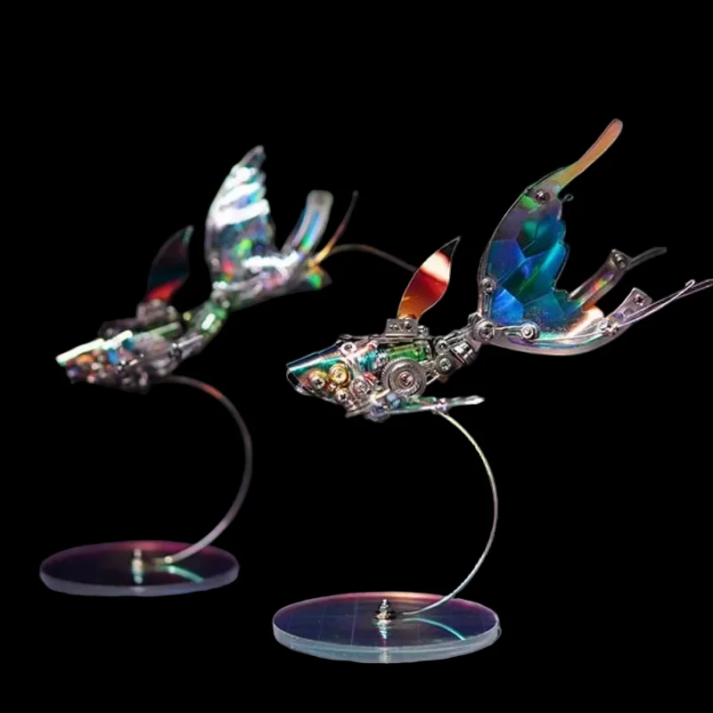 Amazing 3D Puzzles Flying Fish Metal DIY Assembly Kit - Steampunk Gift_2