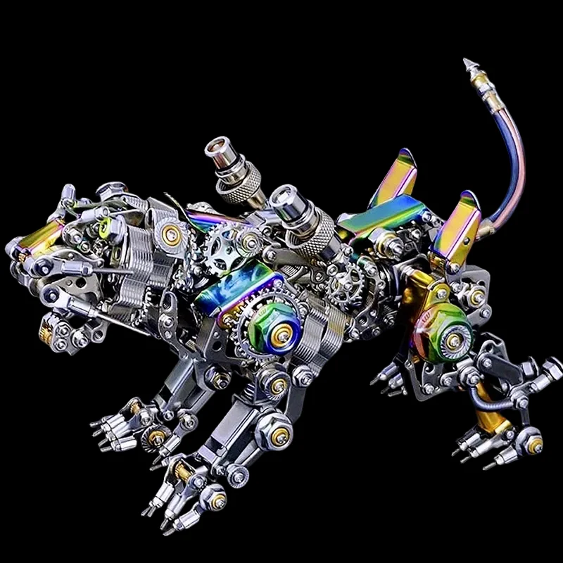 Cool 3D Metal Tiger / Smilodon Mechanical Puzzle Toys For Adults & Kids Assembly_5