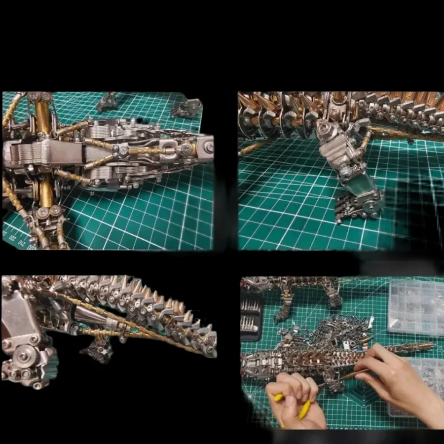 DIY Mechanical Crocodile Metal Assembly Model Kit - Steampunk Toy for All Ages_5