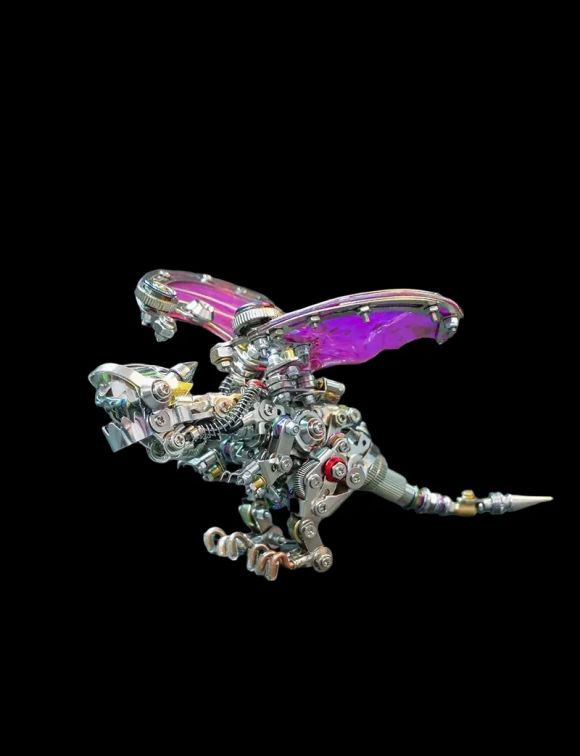 DIY Metal Colorful Dragon Model Kit - 630PCS for Adults & Teens