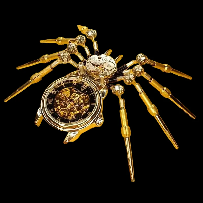 High-End Mechanical Spider Static Model Clock for Home Decoration_1