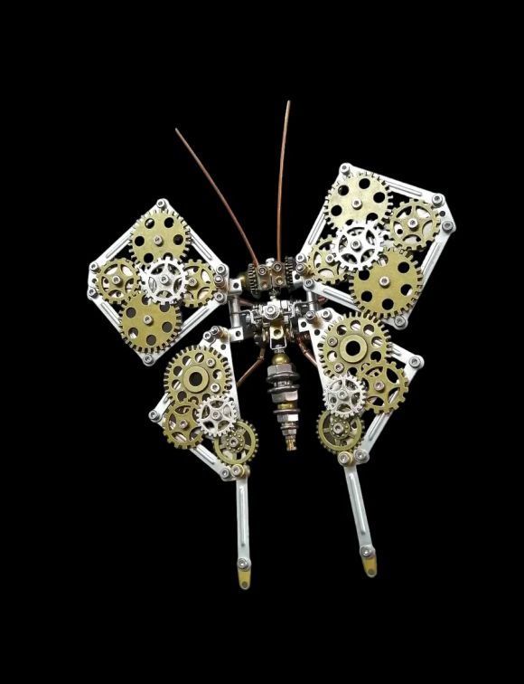 DIY Phoenix Butterfly Cyberpunk Mechanical Insect Metal Assembly Model Kit - Ideal Gift for All