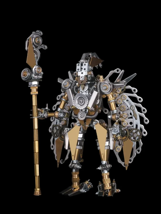 16cm Chinese Style 3D Assembled Metal Robot Model Toys for Parties_11