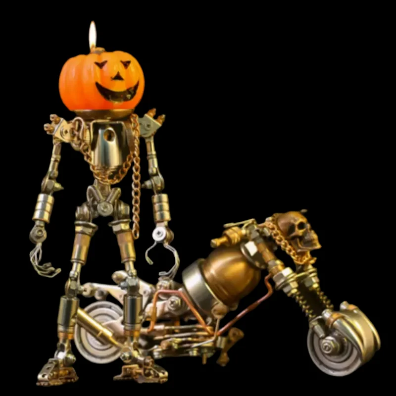 3D Metal Pumpkin Knight Motorcycle Model Kit - Ideal Halloween Gift for Boys & Adults_7