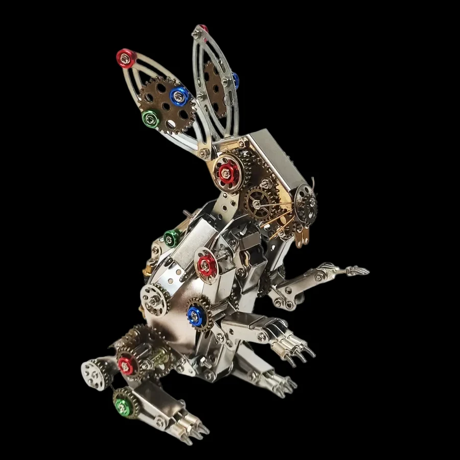 3D Puzzle Rabbit Metal Model Kits - DIY Toy for Adults and Kids_1