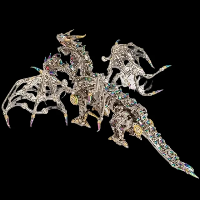 DIY Metal 3D Puzzle Assembly Model Kit of Dragon and Dinosaur - Gift for Adults and Teens_6