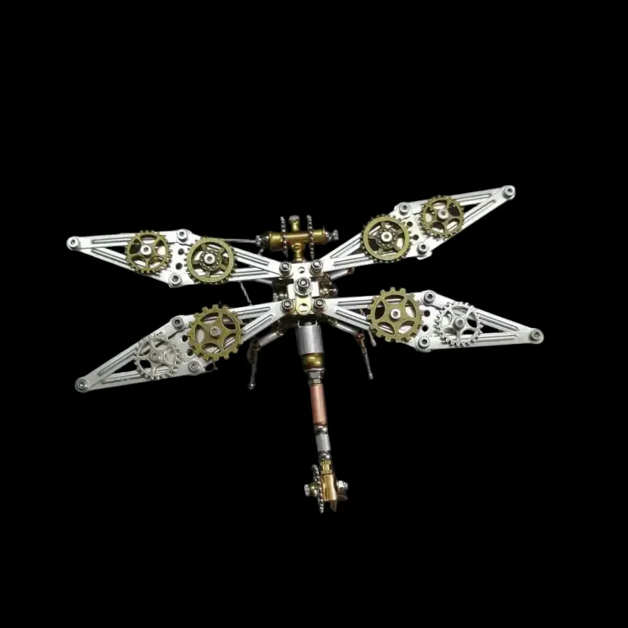 Unique 3D Metal Puzzle Dragonfly DIY Assemble Toy - 200+PCS_3