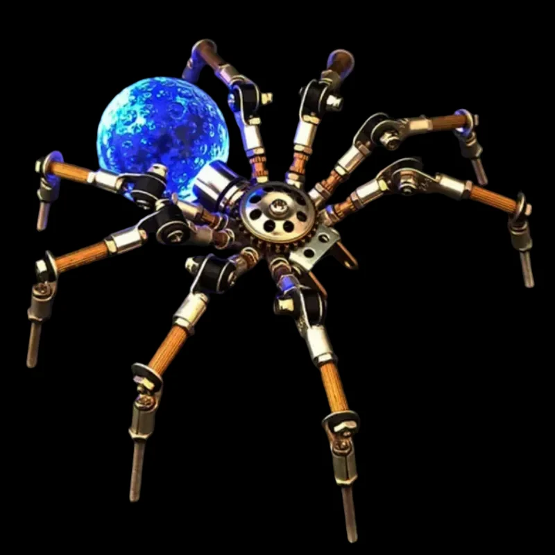 DIY 3D Puzzle Metal Luminous Spider Kit - Steampunk Mechanical Toy for All Ages_6