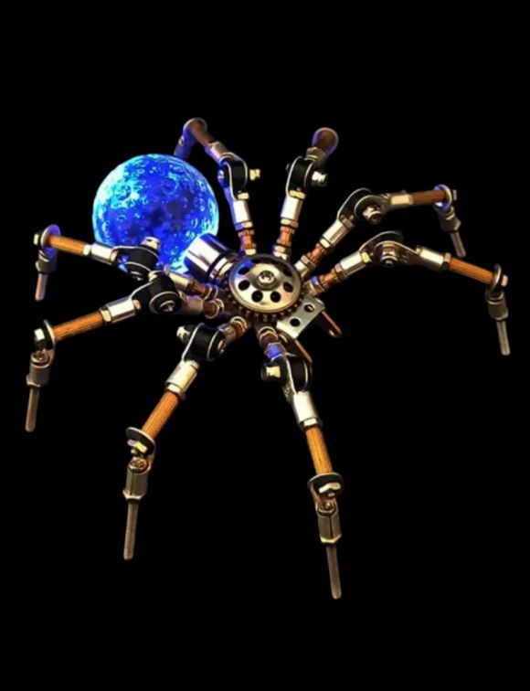 DIY 3D Puzzle Metal Luminous Spider Kit - Steampunk Mechanical Toy for All Ages