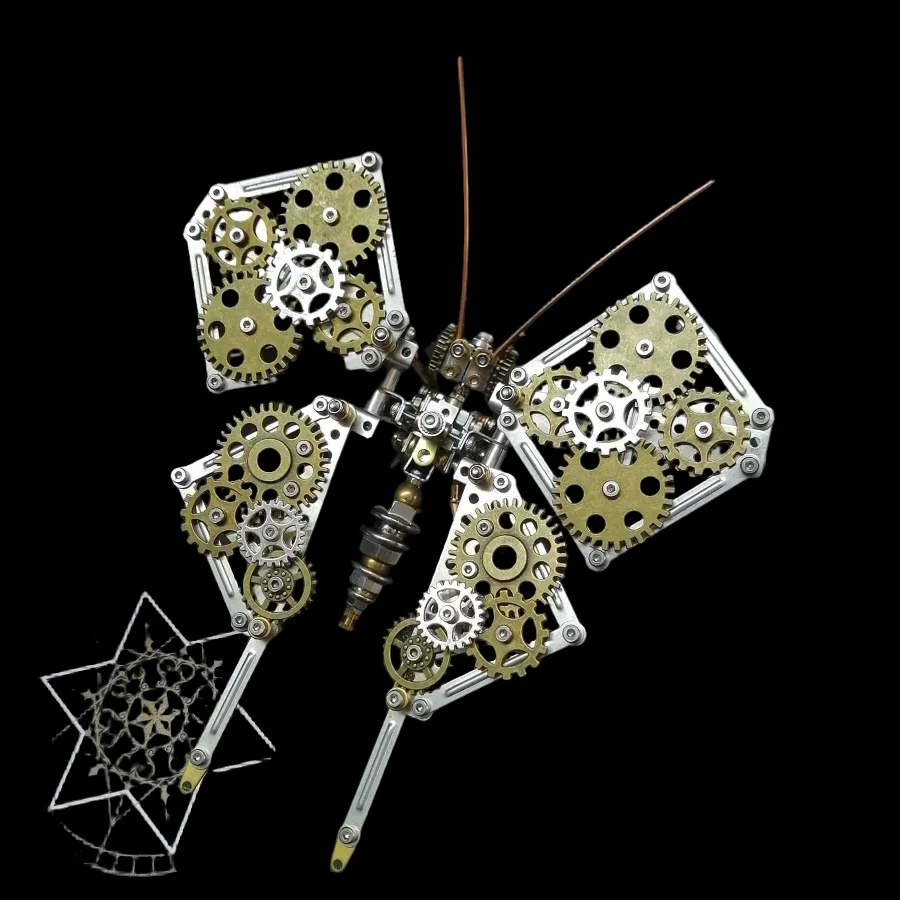 DIY Phoenix Butterfly Model Kit - Steampunk Metal Assembly for All_2