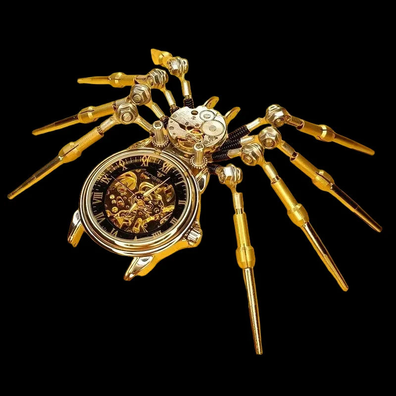 High-End Mechanical Spider Static Model Clock for Home Decoration_7