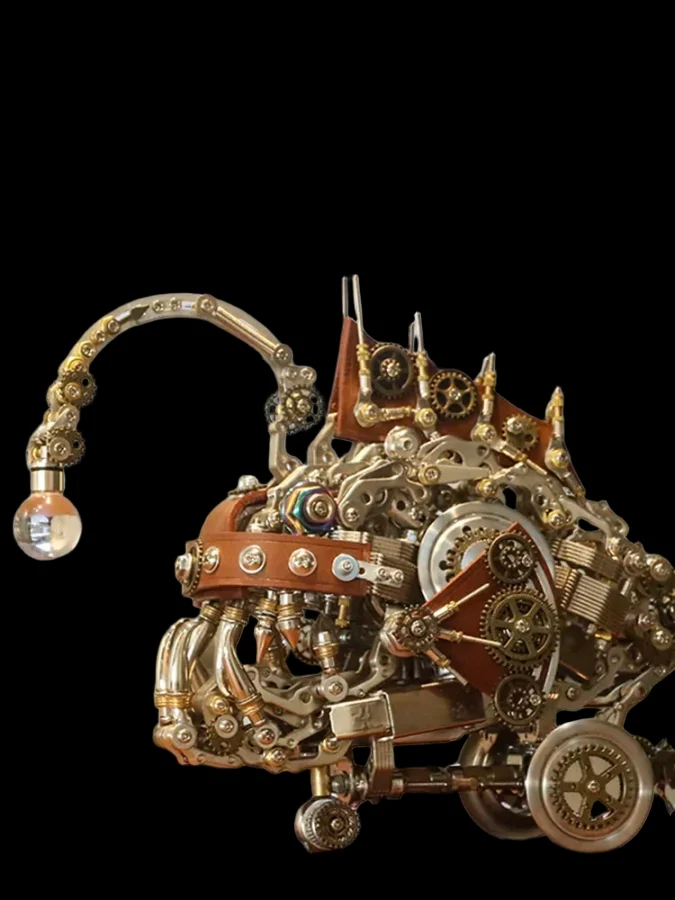 1064pcs 3D Metal Anglerfish Puzzle Kit - Steampunk DIY for Adults_5