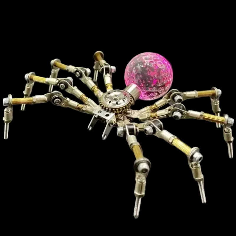 DIY 3D Puzzle Metal Luminous Spider Kit - Steampunk Mechanical Toy for All Ages_3