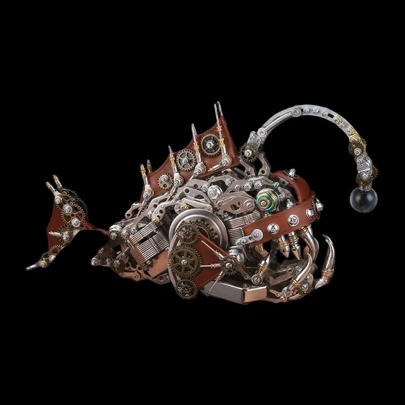 1064pcs 3D Metal Anglerfish Puzzle Kit - Steampunk DIY for Adults_3