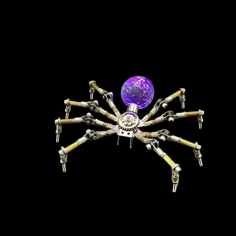 DIY 3D Puzzle Metal Luminous Spider Kit - Steampunk Mechanical Toy for All Ages_4