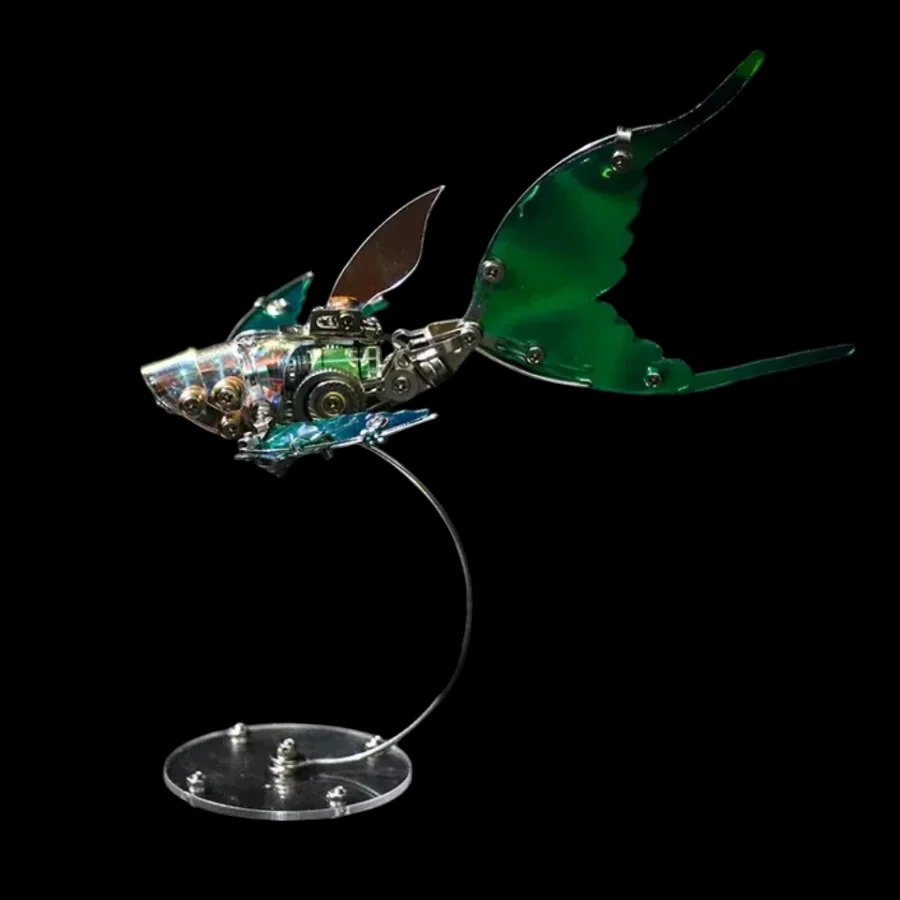 Amazing 3D Puzzles Flying Fish Metal DIY Assembly Kit - Steampunk Gift_7