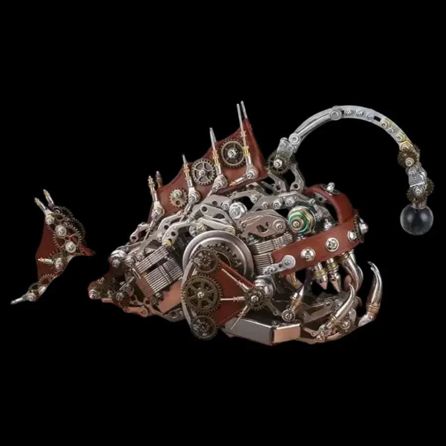 1064pcs 3D Metal Anglerfish Puzzle Kit - Steampunk DIY for Adults_7