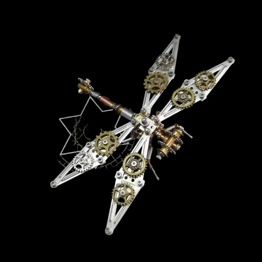 Unique 3D Metal Puzzle Dragonfly DIY Assemble Toy - 200+PCS_2