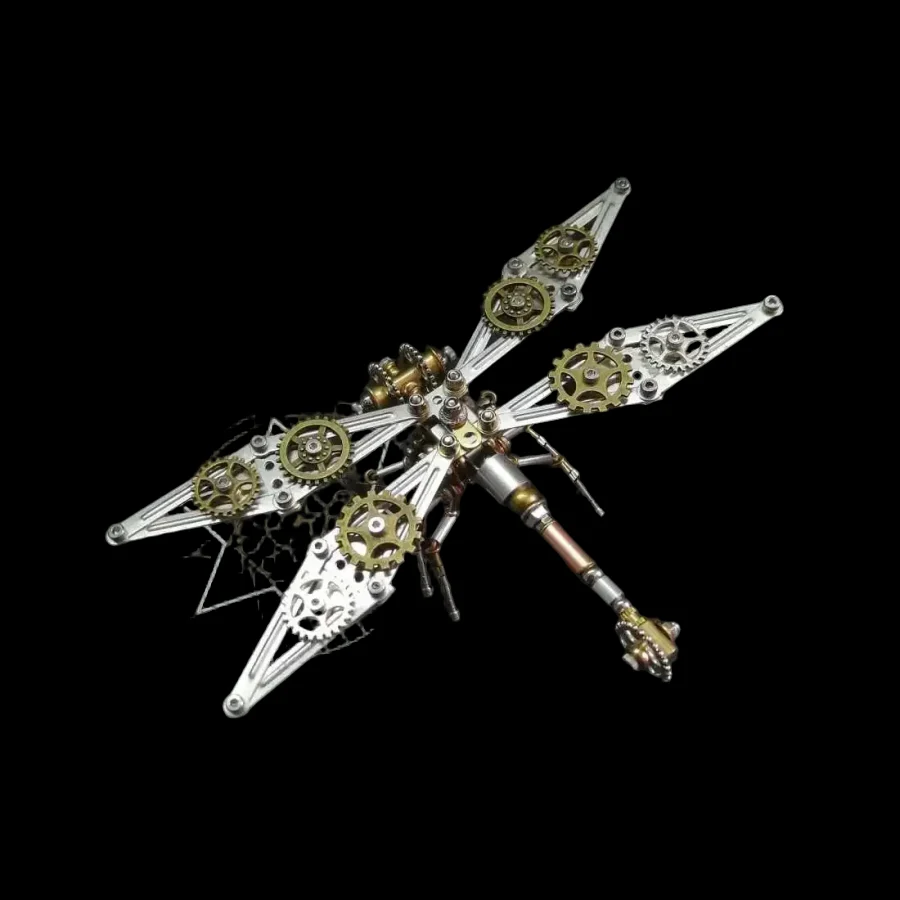 Unique 3D Metal Puzzle Dragonfly DIY Assemble Toy - 200+PCS_6