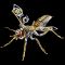 Punk 3D Wasp Metal Puzzle Model - Adult & Children Assembly Kit Gift