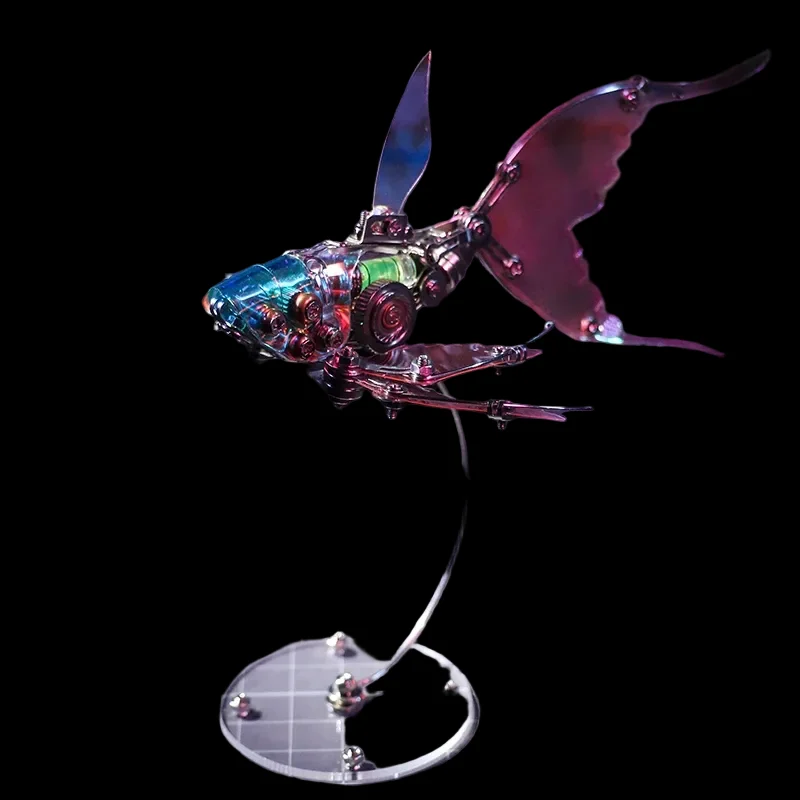 Amazing 3D Puzzles Flying Fish Metal DIY Assembly Kit - Steampunk Gift_10