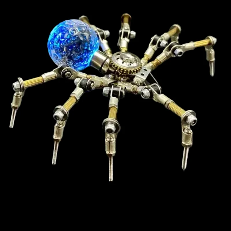 DIY 3D Puzzle Metal Luminous Spider Kit - Steampunk Mechanical Toy for All Ages_2