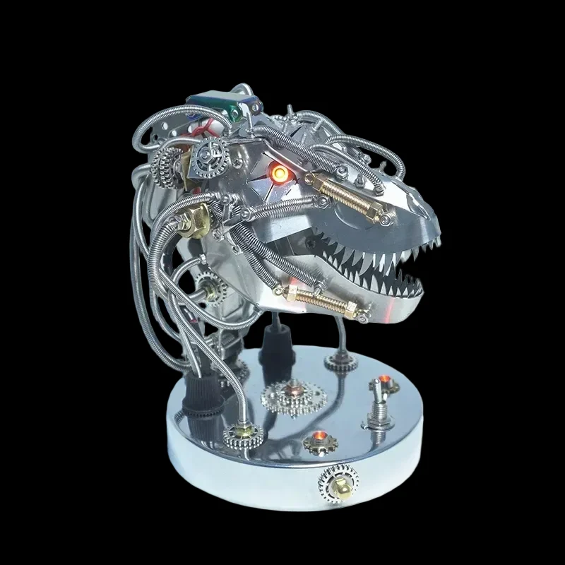 DIY Punk Luminous Dinosaur Head Metal Puzzle - A Stunning Assembly Gift_2