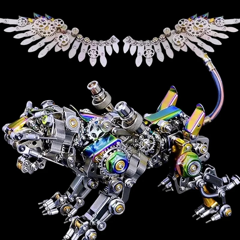 Cool 3D Metal Tiger / Smilodon Mechanical Puzzle Toys For Adults & Kids Assembly_9