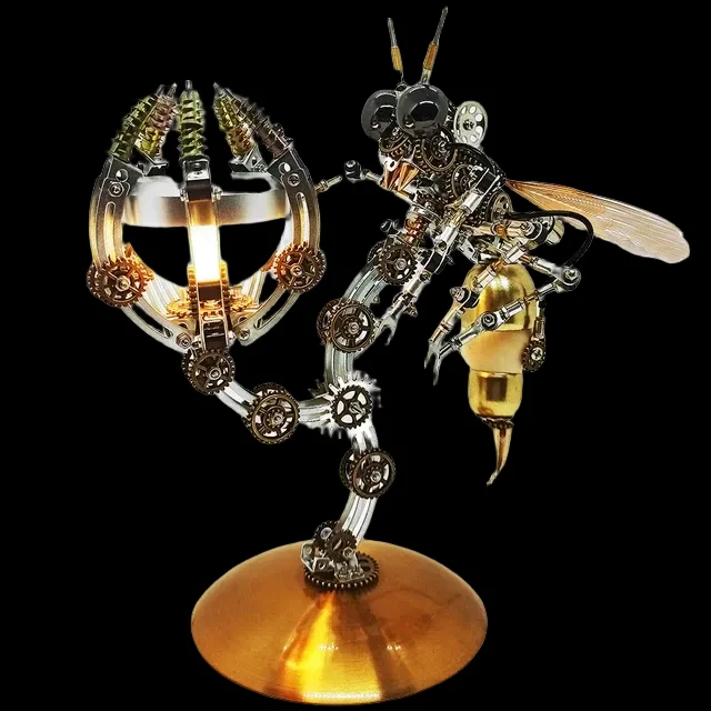 DIY Large Metal Wasp Assembly Toy - 3D Puzzle Mechanical Insect Model for Kids & Adults Gifts_16