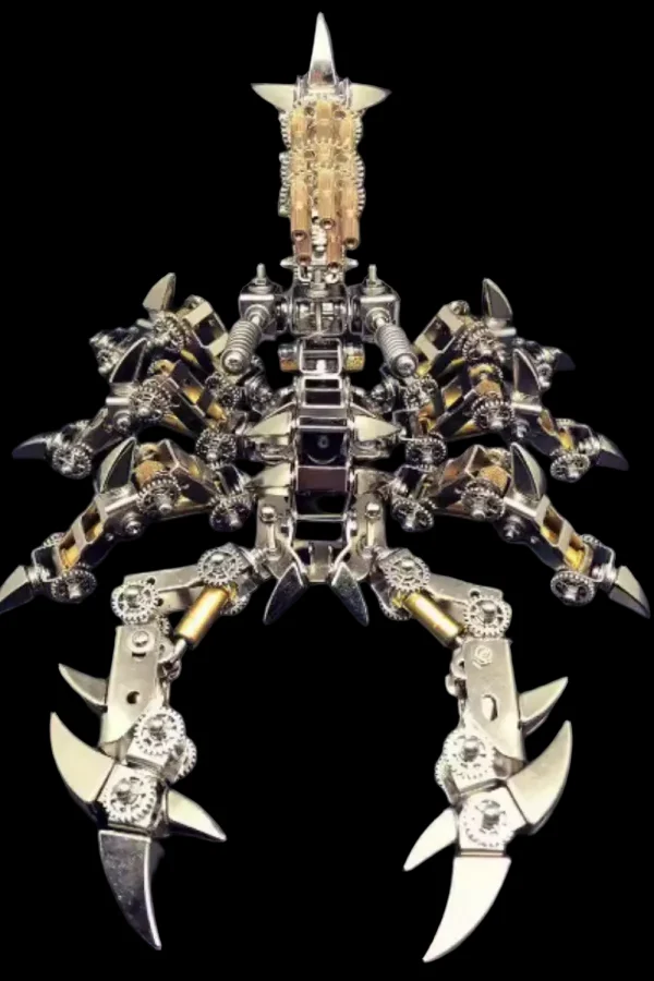 3D Metal Mechanical Fight Scorpion Puzzle Kit - DIY Assembly for All Ages_3