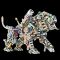 Cool 3D Metal Tiger / Smilodon Mechanical Puzzle Toys For Adults & Kids Assembly